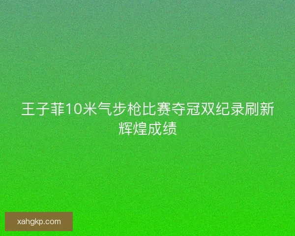 王子菲10米气步枪比赛夺冠双纪录刷新辉煌成绩